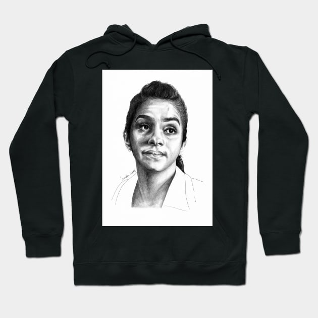 "Is it that obvious?" Yasmin Khan Mandip Gill Portrait Hoodie by samanthagarrett